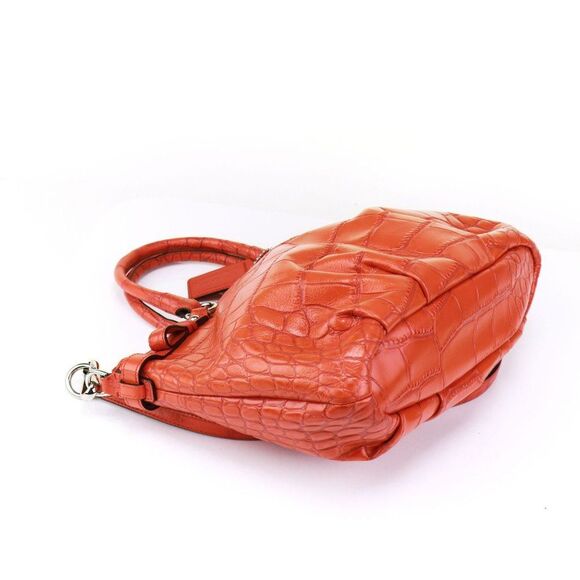 NWT Coach LIMITED EDITION Croc Leather Work Satchel Bag - Picture 8 of 10